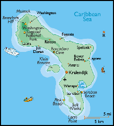 Karte Bonaire - Zum Vergrößern auf die Karte klicken